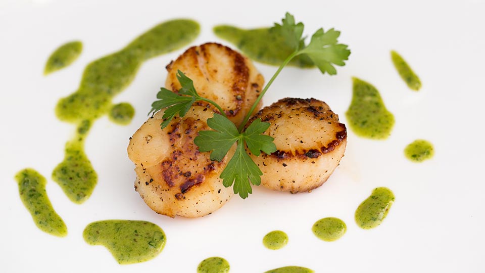 Flowertown cannabis scallop appetizer